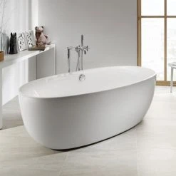 Roca Virginia Acrylic Freestanding Bath 1700 x 800mm with Waste & Overflow - Modern Design