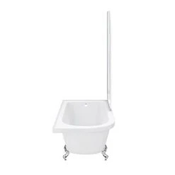 Appleby 1700 Roll Top Shower Bath with Screen & Chrome Leg Set - Victorian Plumbing -Deals Freestanding Baths Store A17BSR NEW DETAIL3 460