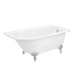 Appleby 1550 Roll Top Shower Bath with Chrome Leg Set - Victorian Plumbing