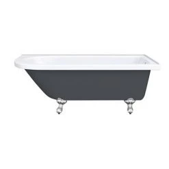 Appleby Grey 1700mm Roll Top Shower Bath with Chrome Leg Set - Victorian Plumbing 13 Appleby Grey 1700mm Roll Top Shower Bath with Chrome Leg Set - Victorian Plumbing -Deals Freestanding Baths Store AP1700B GRY NEW DETAIL3 460
