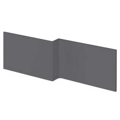 Apollo2 Gloss Grey 1700mm Square Shower Bath Front Panel | Victorian Plumbing