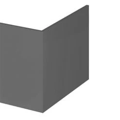Apollo2 Gloss Grey 700 L-Shaped Square Shower Bath End Panel | Victorian Plumbing