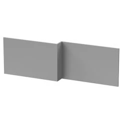 Arezzo Matt Grey L-Shaped Front Bath Panel - 1700mm | Premium Bath Panels