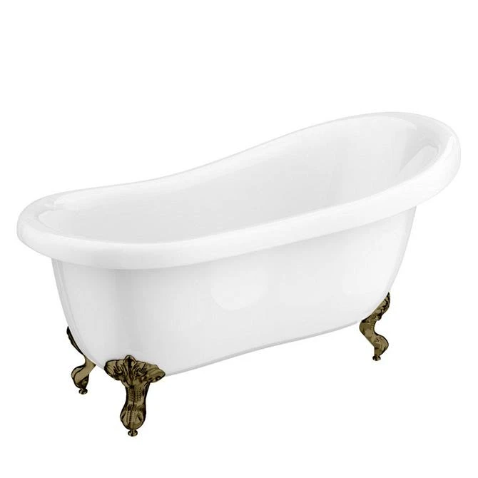 Astoria 1550 Roll Top Slipper Bath with Antique Brass Leg Set | Victorian Plumbing 3 Astoria 1550 Roll Top Slipper Bath with Antique Brass Leg Set | Victorian Plumbing