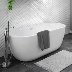 Arezzo Freestanding Modern Bath - 1415 x 745mm | Luxurious Contemporary Design