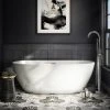 Arezzo Freestanding Modern Bath with Chrome Waste - Luxurious Contemporary Design -Deals Freestanding Baths Store AZBTHC n p