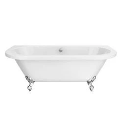 Deals Freestanding Baths Store -Deals Freestanding Baths Store Admiral 1685 Back To Wall Roll Top Bath with Chrome Ball and Claw Feet d1 460