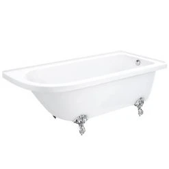 Appleby 1700 Roll Top Shower Bath with Chrome Leg Set - Victorian Plumbing