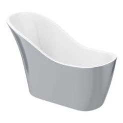 Vienna Silver 1520 Small Modern Slipper Bath - Freestanding Bath by Victorian Plumbing -Deals Freestanding Baths Store B024SIL d4 460
