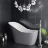 Vienna Silver 1520 Small Modern Slipper Bath - Freestanding Bath by Victorian Plumbing