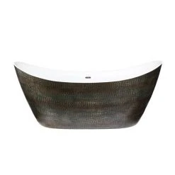 Heritage Alderley Croc Skin Effect Freestanding Acrylic Bath - 1730 x 730mm - Modern Luxury Bath -Deals Freestanding Baths Store BALFS00CRC D2 460