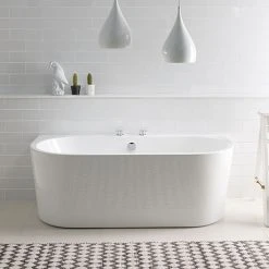 BC Designs Ancora Back To Wall Modern Freestanding Bath 1640 x 590mm - Sleek & Stylish