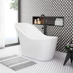 Vienna 1520 Small Modern Slipper Bath - Freestanding Bath by Victorian Plumbing
