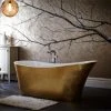 Heritage Holywell Freestanding Acrylic Bath - Gold Effect, 1710 x 745mm | Modern Luxury Bath -Deals Freestanding Baths Store BHOFS00GLD PN