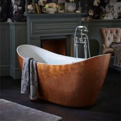 Heritage Hylton Freestanding Acrylic Bath - Copper Effect (1730 x 730mm) | Modern Freestanding Baths