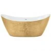 Heritage Hylton Freestanding Acrylic Bath - Gold Effect, 1730 x 730mm | Modern Luxury Bath -Deals Freestanding Baths Store BHYFS00GLD P