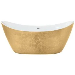 Heritage Hylton Freestanding Acrylic Bath - Gold Effect, 1730 x 730mm | Modern Luxury Bath