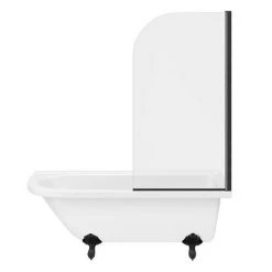 Appleby 1700 Roll Top Shower Bath with Matt Black Screen & Leg Set | Victorian Plumbing -Deals Freestanding Baths Store BKA17BS d5 460