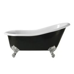Heritage Kent 0TH Slipper Cast Iron Bath (1550x765mm) with Feet - Premium Quality Freestanding Bath