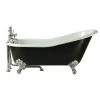 Heritage Hampshire 2TH Slipper Cast Iron Bath with Feet - 1700x780mm | Premium Quality | Heritage Bathrooms -Deals Freestanding Baths Store BRT25 P