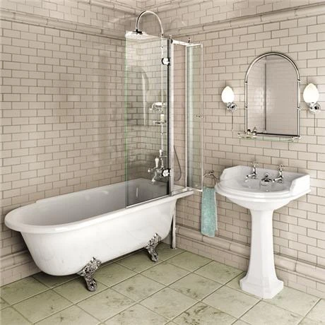 Burlington Hampton RH 1700 x 750mm Roll Top Showering Bath with Legs - Elegant Single Ended Bath 4 Burlington Hampton RH 1700 x 750mm Roll Top Showering Bath with Legs - Elegant Single Ended Bath - Image 2