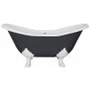 Hurlingham Banburgh Small 2TH Cast Iron Roll Top Bath with Feet - 1560x765mm | Premium Quality
