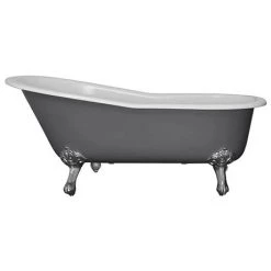 Hurlingham Beaulieu Cast Iron Roll Top Slipper Bath with Feet - 1720x740mm | Premium Luxury Bath