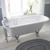 Nuie Berkshire 1700 x 750mm Single Ended Roll Top Bath with Chrome Legs - Elegant Freestanding Bath -Deals Freestanding Baths Store Berkshire 1700 Luxury Single Ended Freestanding Bath with Chrome Leg Set prod