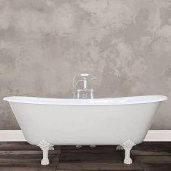 Hurlingham Berwick Cast Iron Roll Top Bath with Feet - 1720x680mm | Premium Quality -Deals Freestanding Baths Store Berwick D3 460