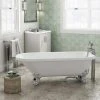 Bromley 1470 Small Single Ended Roll Top Bath with Chrome Legs | Victorian Plumbing -Deals Freestanding Baths Store Bromley 1470 Single Ended Roll Top Bath with Chrome Ball and Claw Feet p