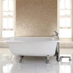 Burlington Blenheim 1700 x 750mm Single Ended Freestanding Bath with Legs - Roll Top Design
