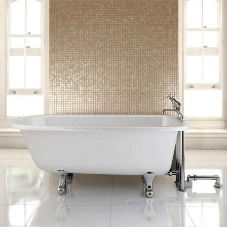 Burlington Blenheim 1700 x 750mm Single Ended Freestanding Bath with Legs - Roll Top Design 3 Burlington Blenheim 1700 x 750mm Single Ended Freestanding Bath with Legs - Roll Top Design