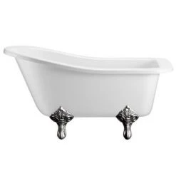 Burlington Buckingham Slipper 1500 x 750mm Freestanding Bath with Legs - Roll Top Design -Deals Freestanding Baths Store Burlington Buckingham Slipper 1500mm Freestanding Bath with Legs detail1 460