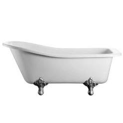 Burlington Harewood Slipper 1700 x 730mm Freestanding Bath with Legs - Roll Top Design -Deals Freestanding Baths Store Burlington Harewood Slipper 1700mm Freestanding Bath with Legs detail1 460