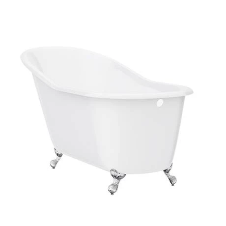 Ashton Cast Iron Bath with Chrome Feet - 1530 x 760mm Slipper Roll Top | The Period Bathroom Company 5 Ashton Cast Iron Bath with Chrome Feet - 1530 x 760mm Slipper Roll Top | The Period Bathroom Company - Image 4