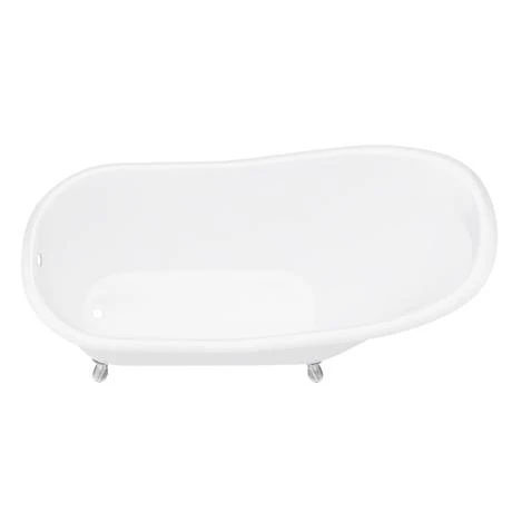 Ashton Cast Iron Bath with Chrome Feet - 1530 x 760mm Slipper Roll Top | The Period Bathroom Company 6 Ashton Cast Iron Bath with Chrome Feet - 1530 x 760mm Slipper Roll Top | The Period Bathroom Company - Image 5
