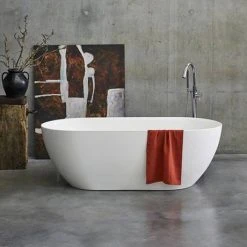 Clearwater Formoso ClearStone Gloss White Bath - Luxurious Natural Stone Bath -Deals Freestanding Baths Store CLR FORM 3 460
