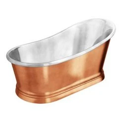 Trafalgar Copper 1700 x 787mm Slipper Roll Top Bath Tub with Nickel Interior | The Period Bathroom Company -Deals Freestanding Baths Store COPS317 d2 460