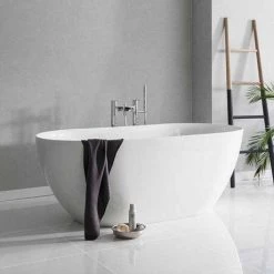 Clearwater Formoso ClearStone Gloss White Bath - Luxurious Natural Stone Bath