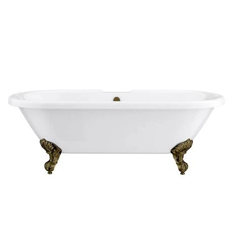 Duke 1695 Double Ended Roll Top Bath with Antique Brass Leg Set | Victorian Plumbing 4 Duke 1695 Double Ended Roll Top Bath with Antique Brass Leg Set | Victorian Plumbing - Image 2