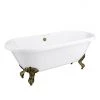 Duke 1695 Double Ended Roll Top Bath with Antique Brass Leg Set | Victorian Plumbing 1 Duke 1695 Double Ended Roll Top Bath with Antique Brass Leg Set | Victorian Plumbing -Deals Freestanding Baths Store DUKE1695AB lrg 670