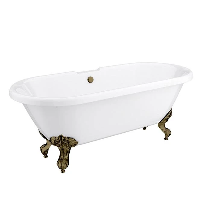 Duke 1695 Double Ended Roll Top Bath with Antique Brass Leg Set | Victorian Plumbing 3 Duke 1695 Double Ended Roll Top Bath with Antique Brass Leg Set | Victorian Plumbing
