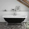 Duke Black 1695 Double Ended Roll Top Bath with Ball & Claw Leg Set - Victorian Plumbing 1 Duke Black 1695 Double Ended Roll Top Bath with Ball & Claw Leg Set - Victorian Plumbing -Deals Freestanding Baths Store Duke Black 1695 Double Ended Bath p