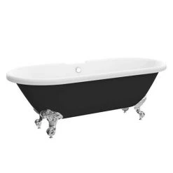 Duke Black 1695 Double Ended Roll Top Bath with Ball & Claw Leg Set - Victorian Plumbing -Deals Freestanding Baths Store Duke Black 1695 Double Ended Roll Top Bath n d1 460