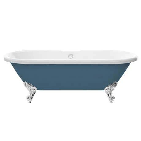Duke Blue 1695 Double Ended Roll Top Bath with Ball & Claw Leg Set - Victorian Plumbing 4 Duke Blue 1695 Double Ended Roll Top Bath with Ball & Claw Leg Set - Victorian Plumbing - Image 2