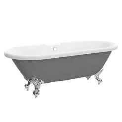 Duke Grey 1695 Double Ended Roll Top Bath with Ball & Claw Leg Set - Victorian Plumbing -Deals Freestanding Baths Store Duke Grey 1695 Double Ended Roll Top Bath d6 460