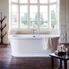 Burlington London 1800 x 850mm Round Soaking Tub - E18 | Double Ended Roll Top Bath -Deals Freestanding Baths Store E18 p