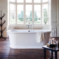 Burlington London 1800 x 850mm Round Soaking Tub - E18 | Double Ended Roll Top Bath