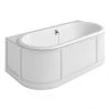 Burlington London 1800mm Back to Wall Bath with Curved Surround & Waste - Matt White | Double Ended Roll Top Bath 1 Burlington London 1800mm Back to Wall Bath with Curved Surround & Waste - Matt White | Double Ended Roll Top Bath -Deals Freestanding Baths Store E23W P