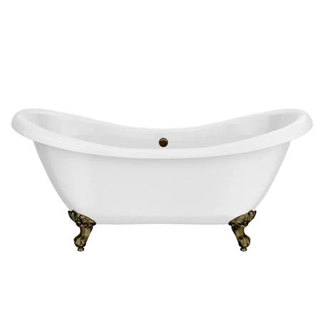 Earl 1750 Double Ended Roll Top Slipper Bath with Antique Brass Leg Set - Victorian Plumbing 7 Earl 1750 Double Ended Roll Top Slipper Bath with Antique Brass Leg Set - Victorian Plumbing - Image 5